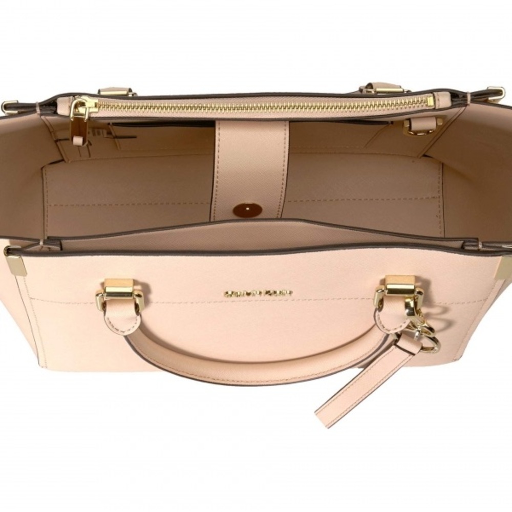 Calvin Klein Raelynn Light Pink  Medium Saffiano Satchel Bag Style: H9AD19DVdt5 - Picture 4 of 13